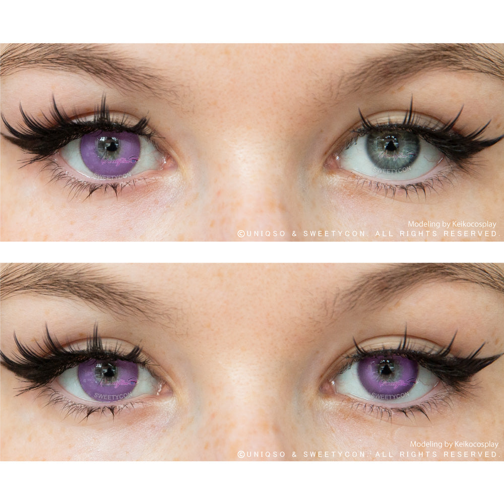 Sweety Milkshake Violet (1 lens/pack)-Colored Contacts-SweetyCon