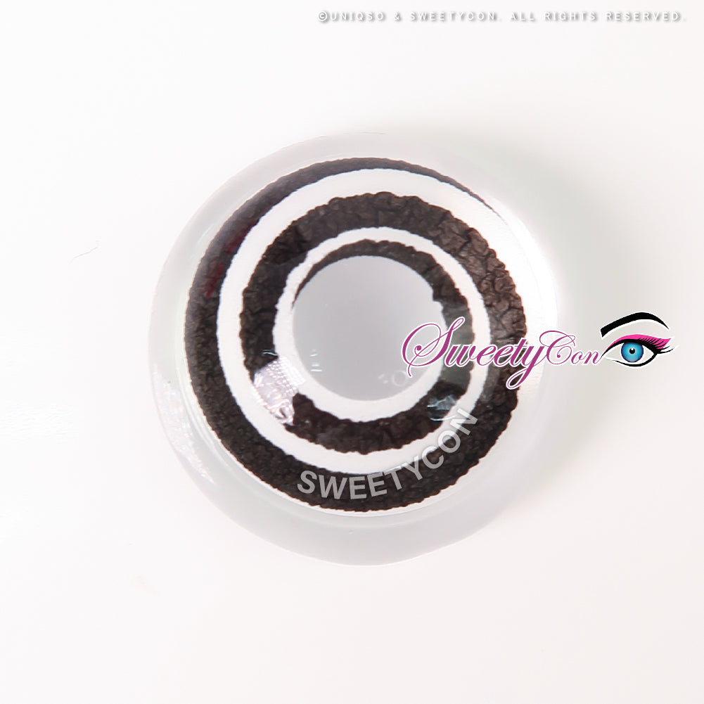 Sweety Mini Sclera Black Spiral (1 lens/pack)-Mini Sclera Contacts-SweetyCon