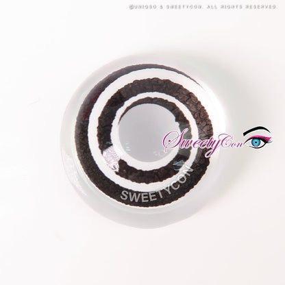 Sweety Mini Sclera Black Spiral (1 lens/pack)-Mini Sclera Contacts-SweetyCon