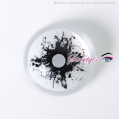 Sweety Mini Sclera Black Splash (1 lens/pack)-Mini Sclera Contacts-SweetyCon