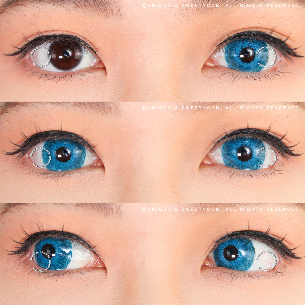 Sweety Mini Sclera Blue Devil (1 lens/pack)-Mini Sclera Contacts-SweetyCon