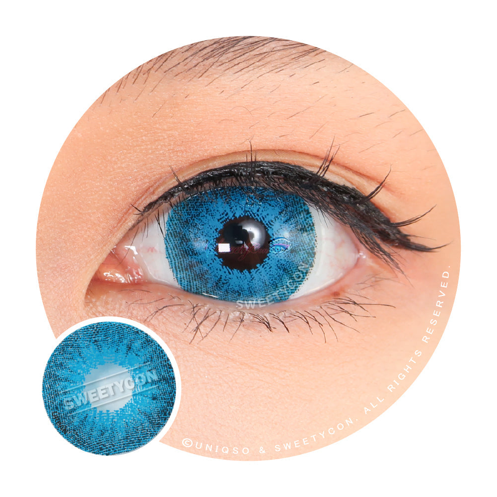 Sweety Mini Sclera Blue Devil (1 lens/pack)-Mini Sclera Contacts-SweetyCon