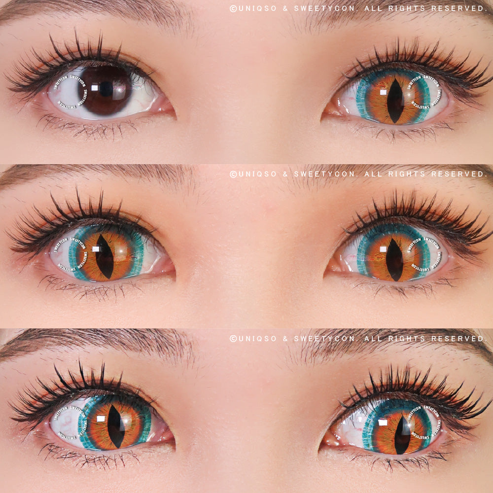 Sweety Mini Sclera Brown Lizard (1 lens/pack)-Mini Sclera Contacts-SweetyCon