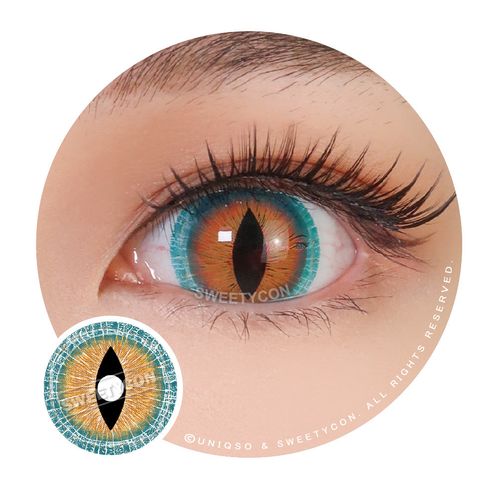Sweety Mini Sclera Brown Lizard (1 lens/pack)-Mini Sclera Contacts-SweetyCon