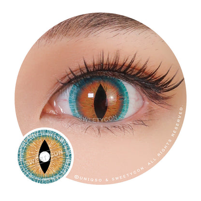 Sweety Mini Sclera Brown Lizard (1 lens/pack)-Mini Sclera Contacts-SweetyCon