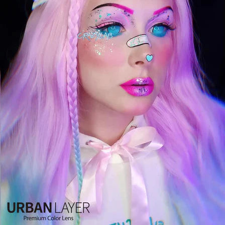 Sweety Mini Sclera Cyan Mesh Rim (1 lens/pack)-Mini Sclera Contacts-SweetyCon