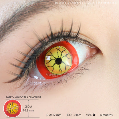 Sweety Mini Sclera Demon Eye (1 lens/pack)-Mini Sclera Contacts-SweetyCon