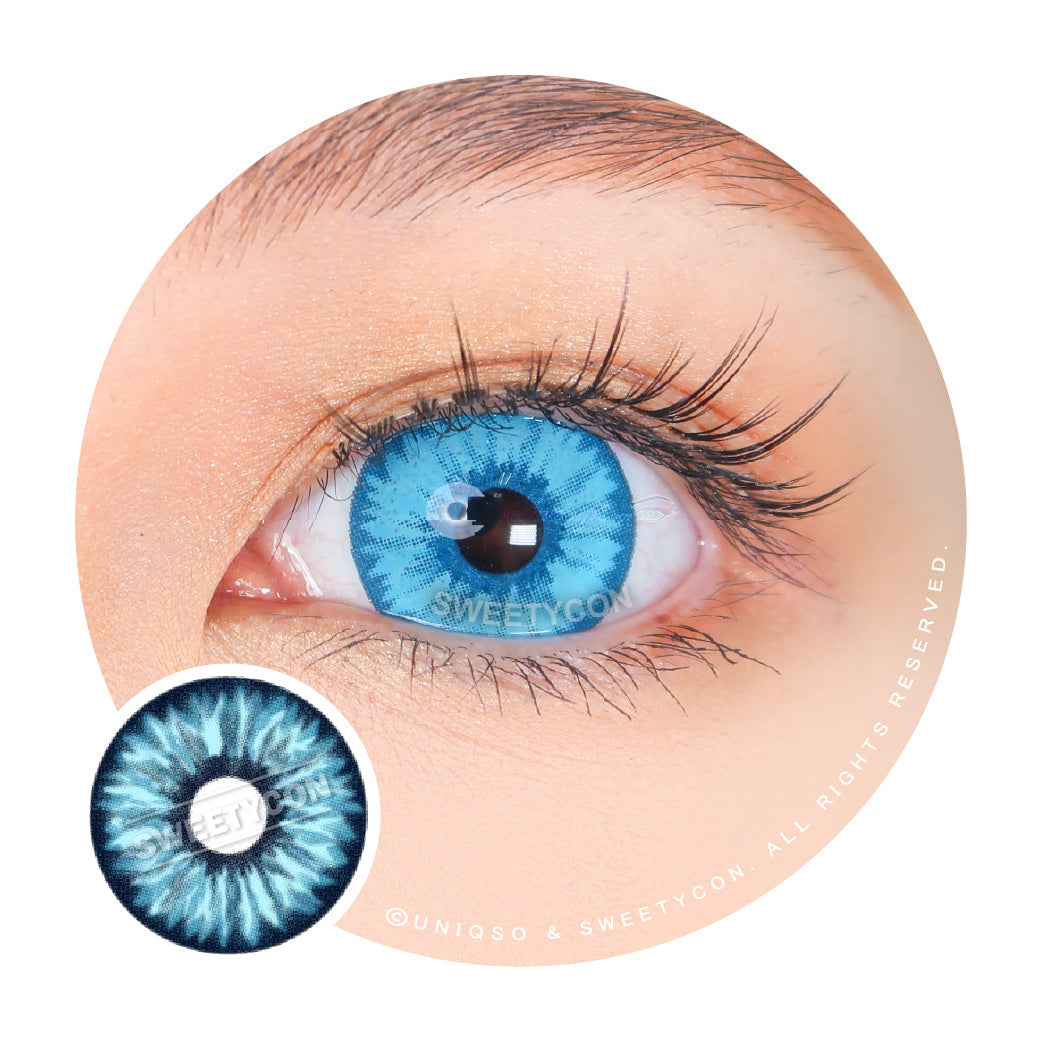 Sweety Mini Sclera Elf Blue (1 lens/pack)-Mini Sclera Contacts-SweetyCon