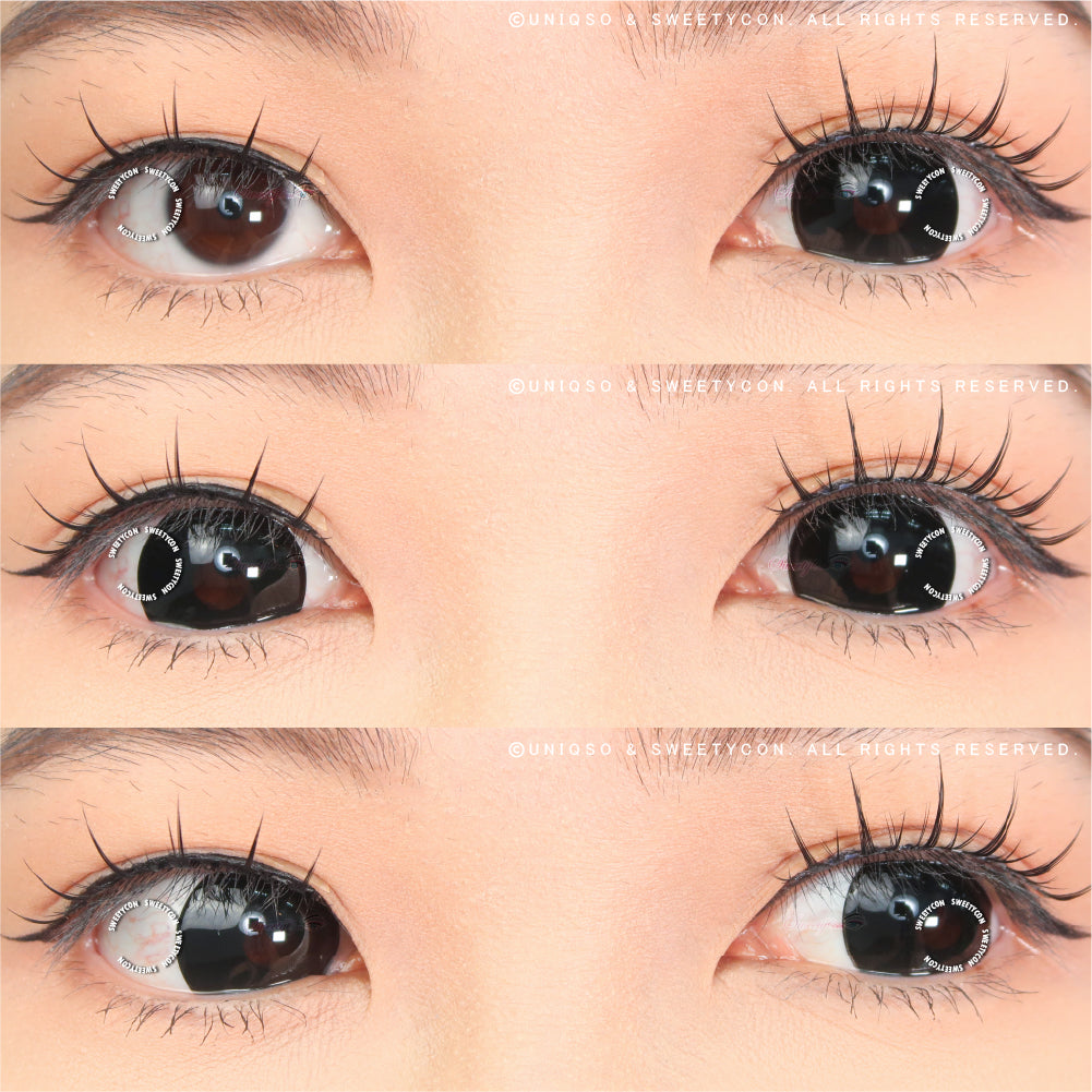 Sweety Mini Sclera Lens Black Titan (1 lens/pack)-Mini Sclera Contacts-UNIQSO