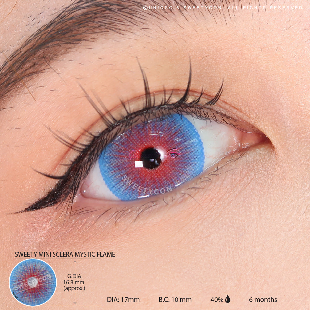 Sweety Mini Sclera Mystic Flame (1 lens/pack)-Mini Sclera Contacts-SweetyCon