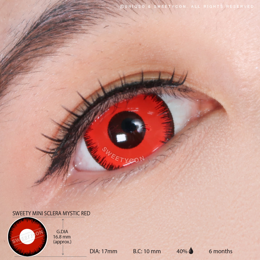 Sweety Mini Sclera Mystic Red (1 lens/pack)-Mini Sclera Contacts-SweetyCon