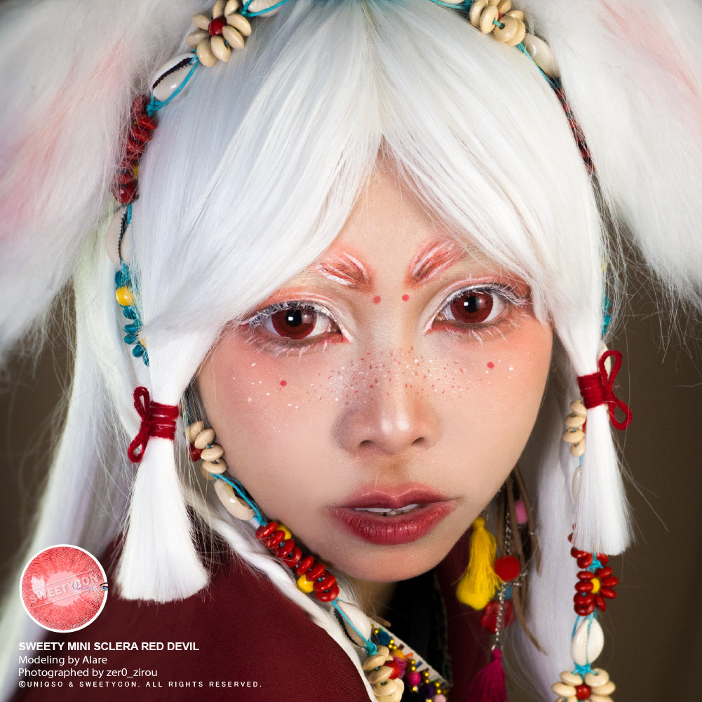 Sweety Mini Sclera Red Devil (1 lens/pack)-Mini Sclera Contacts-SweetyCon