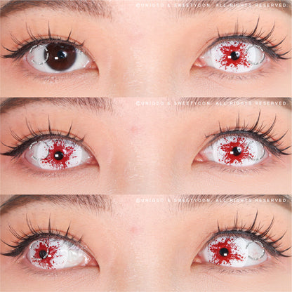 Sweety Mini Sclera Red Splash (1 lens/pack)-Mini Sclera Contacts-SweetyCon