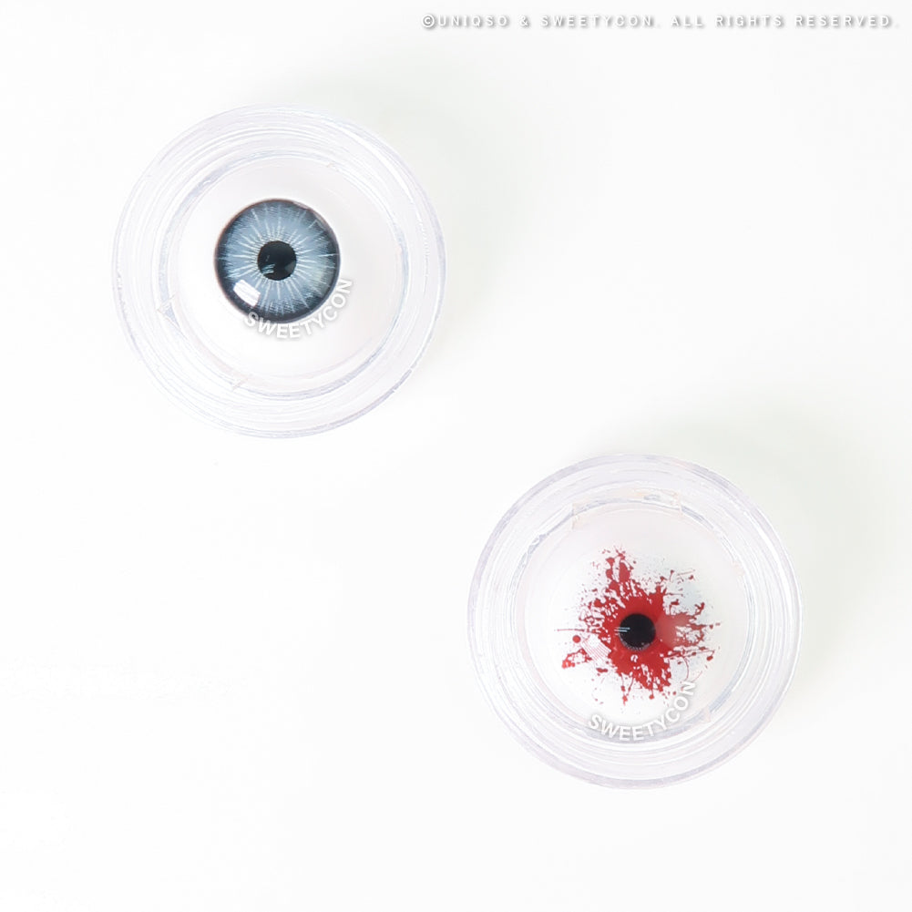 Sweety Mini Sclera Red Splash (1 lens/pack)-Mini Sclera Contacts-SweetyCon