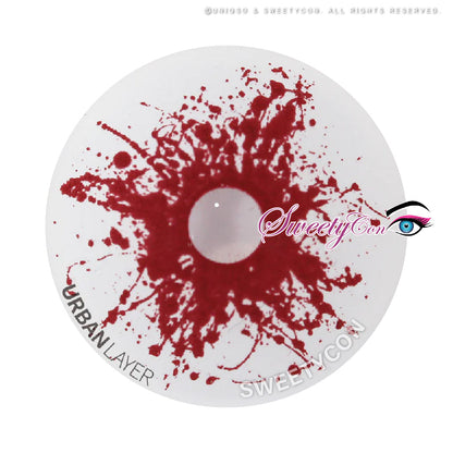 Sweety Mini Sclera Red Splash (1 lens/pack)-Mini Sclera Contacts-SweetyCon