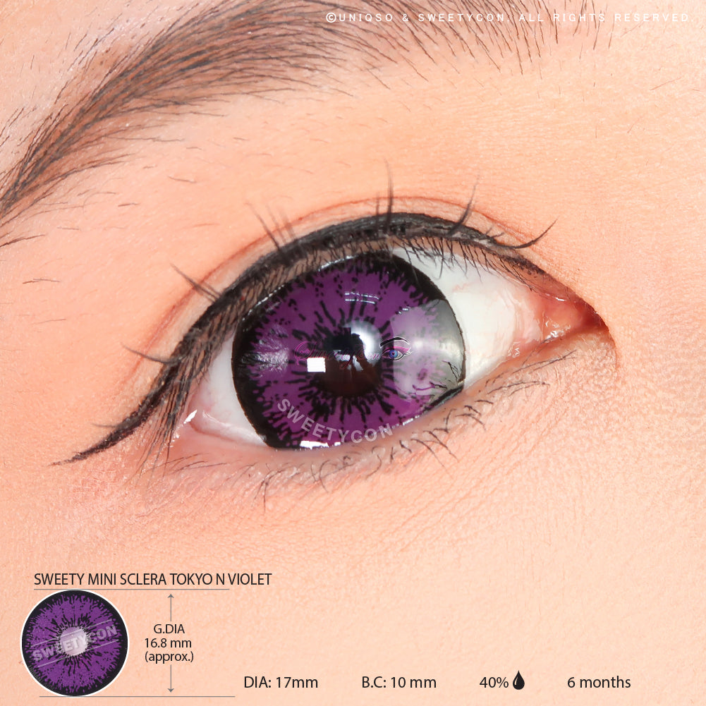 Sweety Mini Sclera Tokyo N Violet(1 lens/pack)-Mini Sclera Contacts-SweetyCon