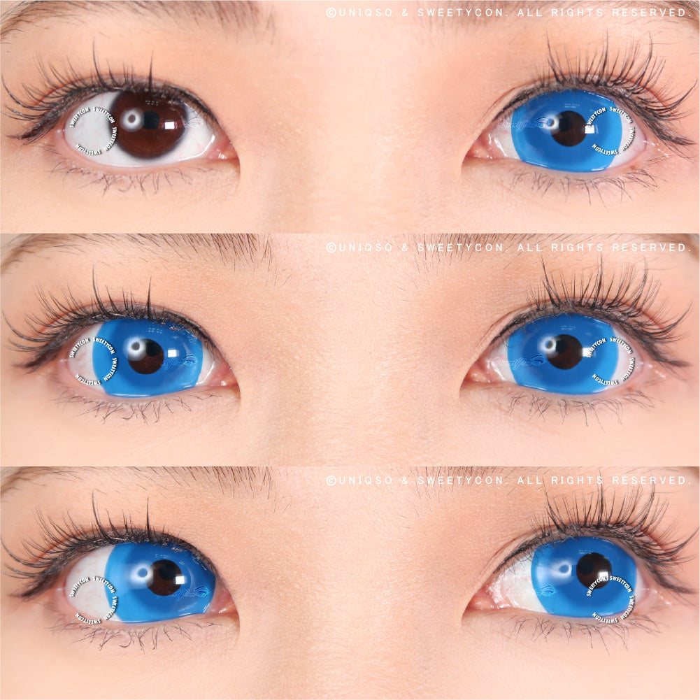 Sweety Mini Sclera UV Glow Blue (1 lens/pack)-Mini Sclera Contacts-SweetyCon