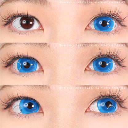 Sweety Mini Sclera UV Glow Blue (1 lens/pack)-Mini Sclera Contacts-SweetyCon