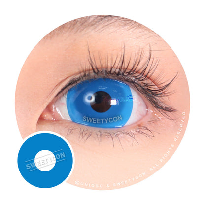 Sweety Mini Sclera UV Glow Blue (1 lens/pack)-Mini Sclera Contacts-SweetyCon