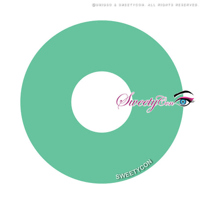 Sweety Mini Sclera UV Glow Green (1 lens/pack)-Mini Sclera Contacts-UNIQSO