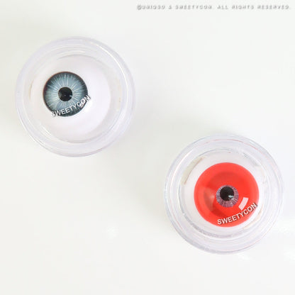 Sweety Mini Sclera UV Glow Red (1 lens/pack)-Mini Sclera Contacts-SweetyCon