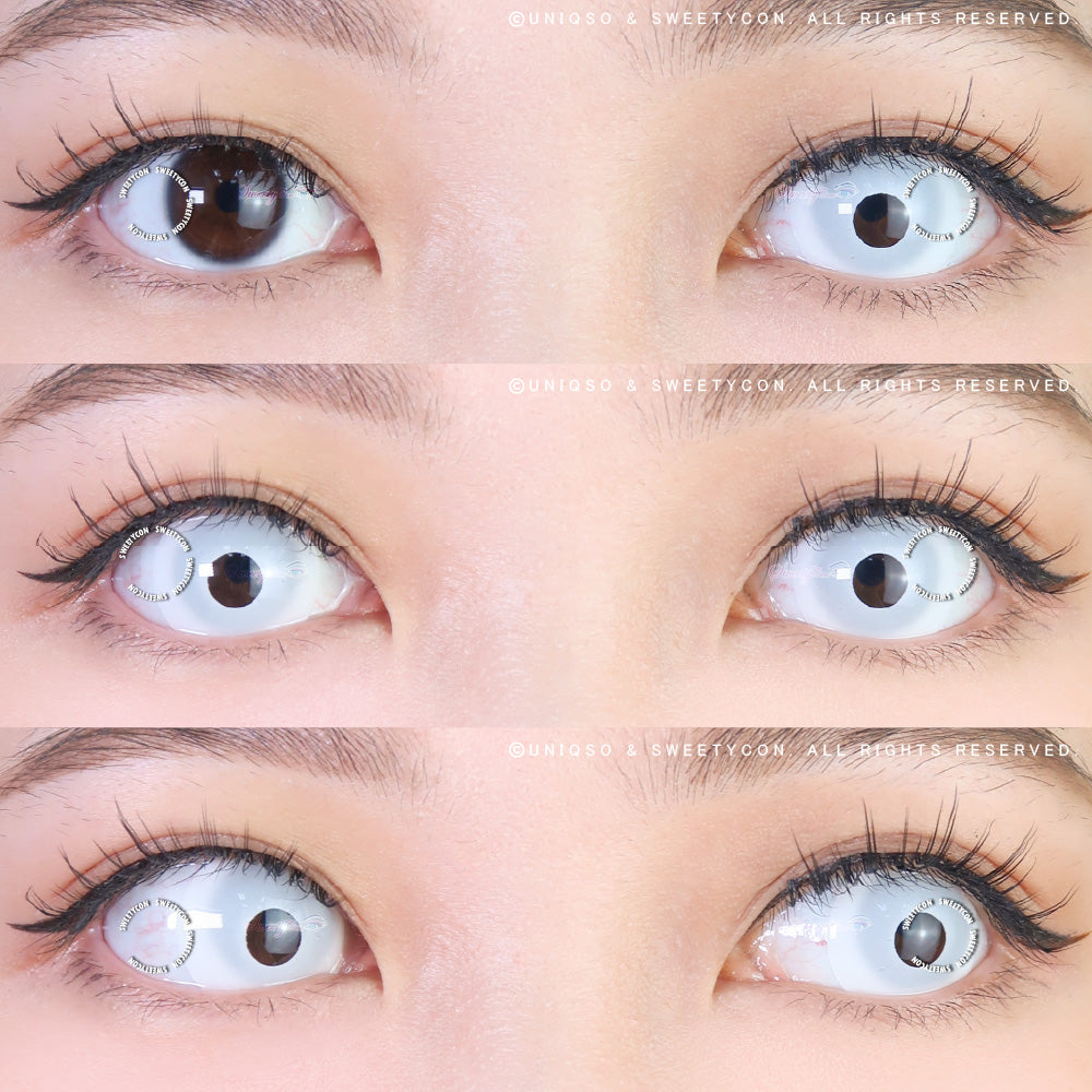 Sweety Mini Sclera UV Glow White (1 lens/pack)-Mini Sclera Contacts-SweetyCon