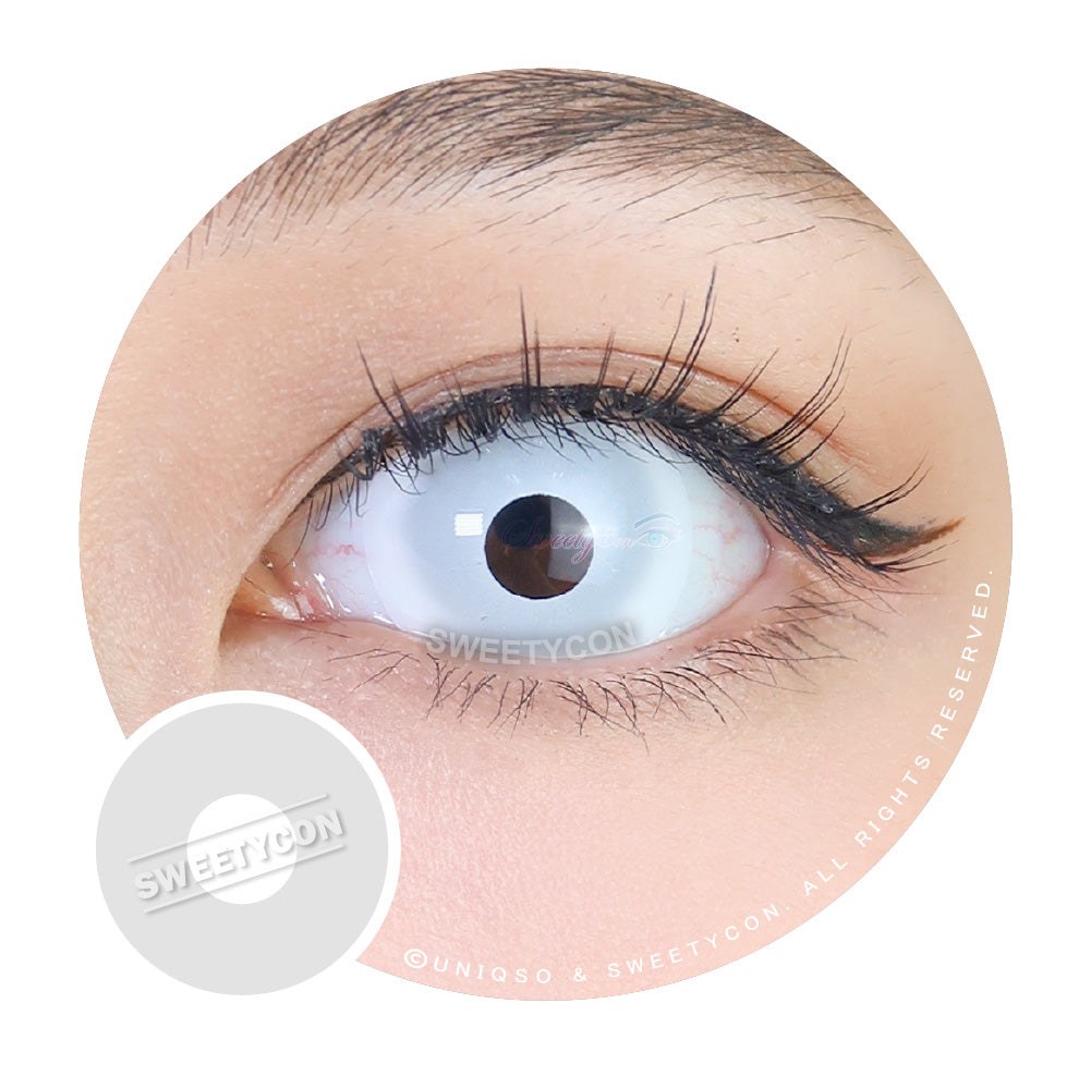 Sweety Mini Sclera UV Glow White (1 lens/pack)-Mini Sclera Contacts-SweetyCon