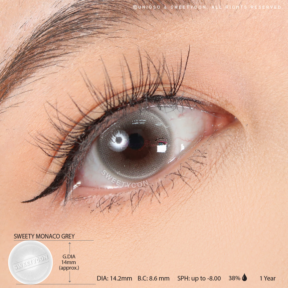 Sweety Monaco Grey (1 lens/pack)-Colored Contacts-UNIQSO