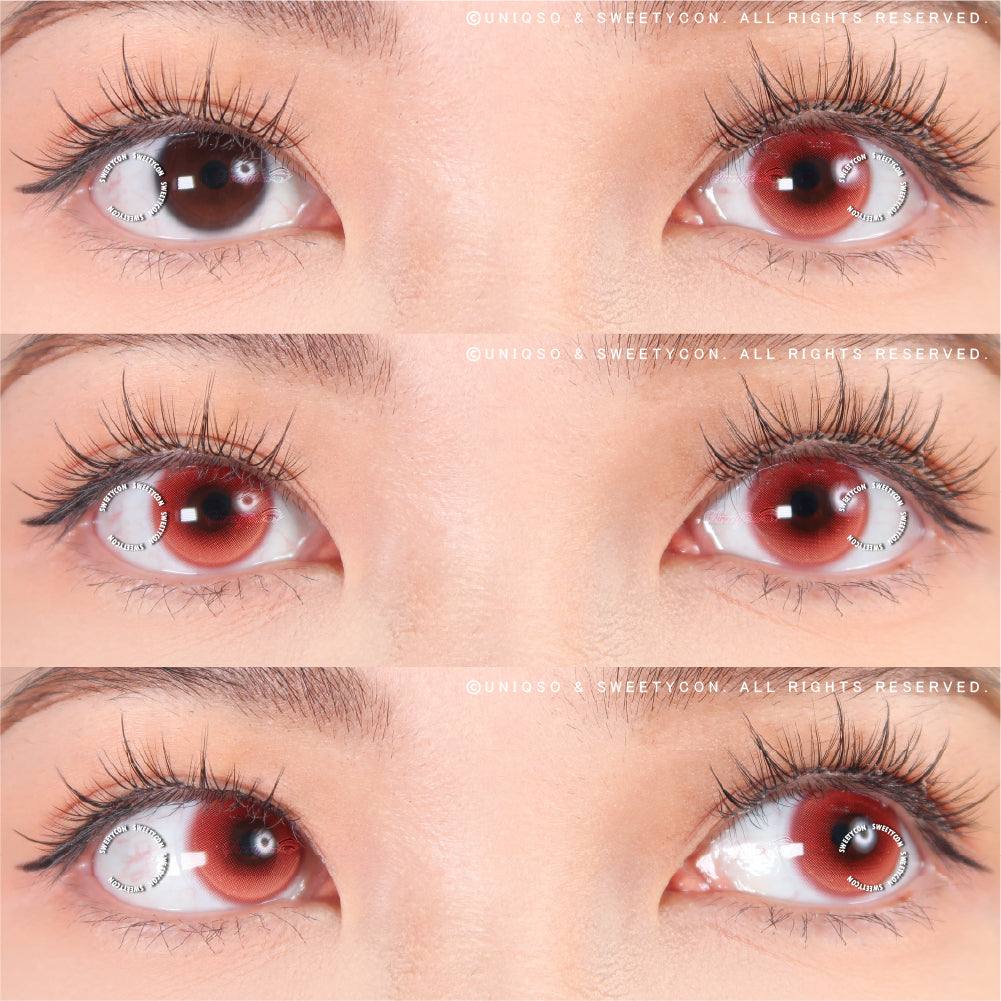 Sweety Monaco Red (1 lens/pack)-Colored Contacts-UNIQSO