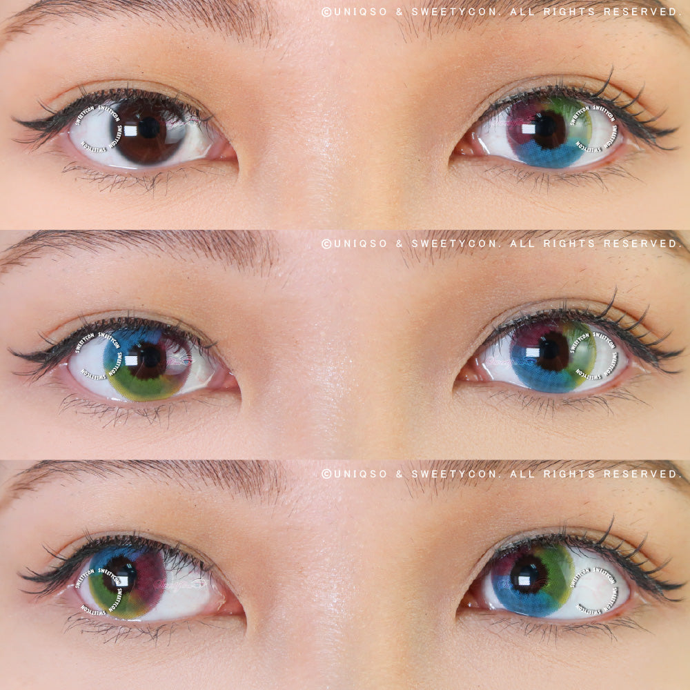 Sweety Multil Rainbow (1 lens/pack)-Colored Contacts-SweetyCon
