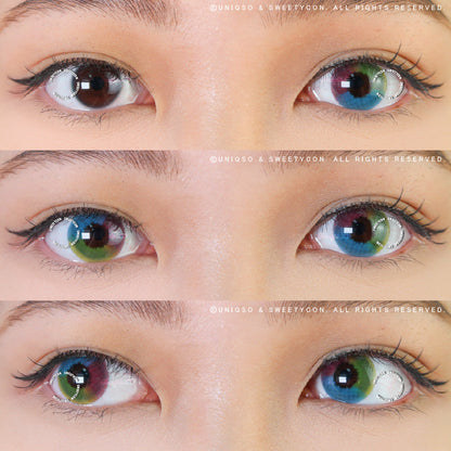 Sweety Multil Rainbow (1 lens/pack)-Colored Contacts-SweetyCon
