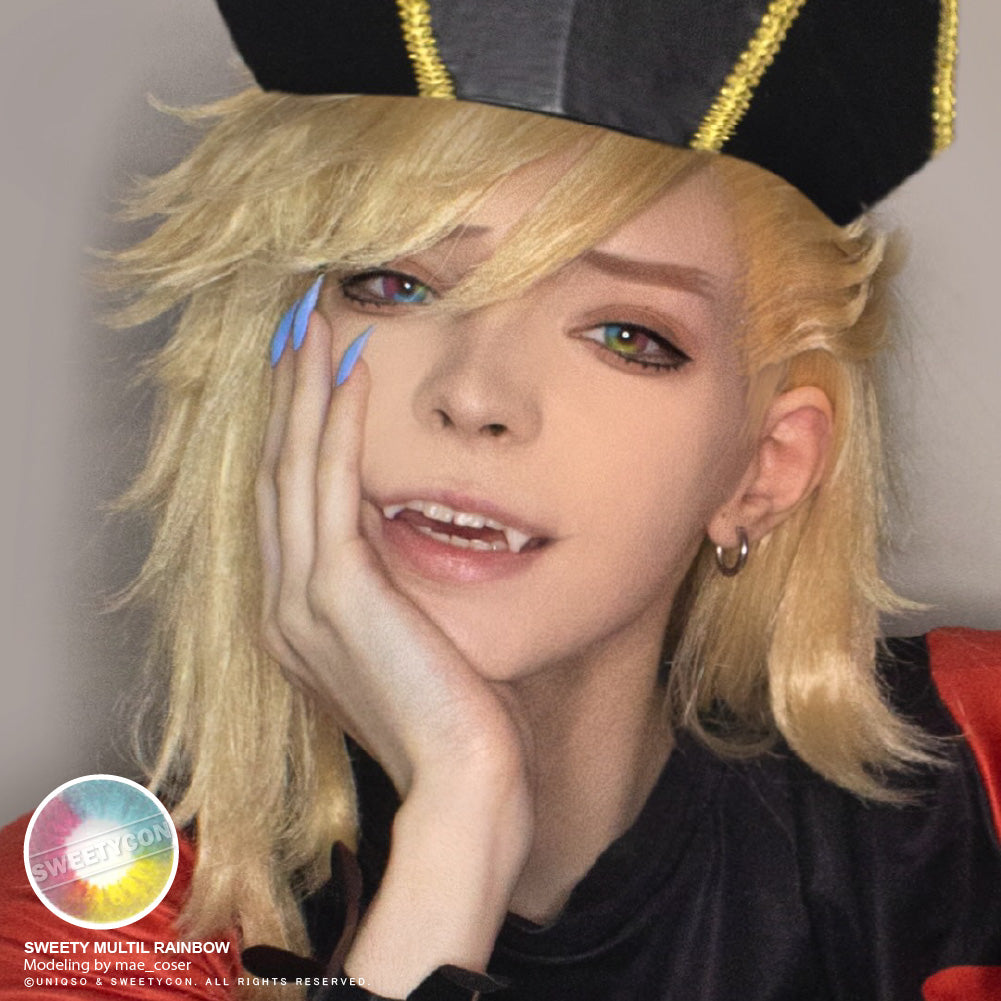 Sweety Multil Rainbow (1 lens/pack)-Colored Contacts-SweetyCon