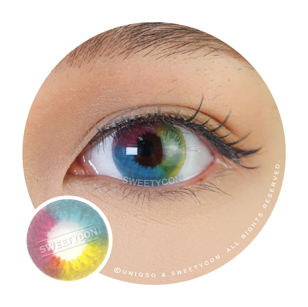 Sweety Multil Rainbow (1 lens/pack)-Colored Contacts-SweetyCon