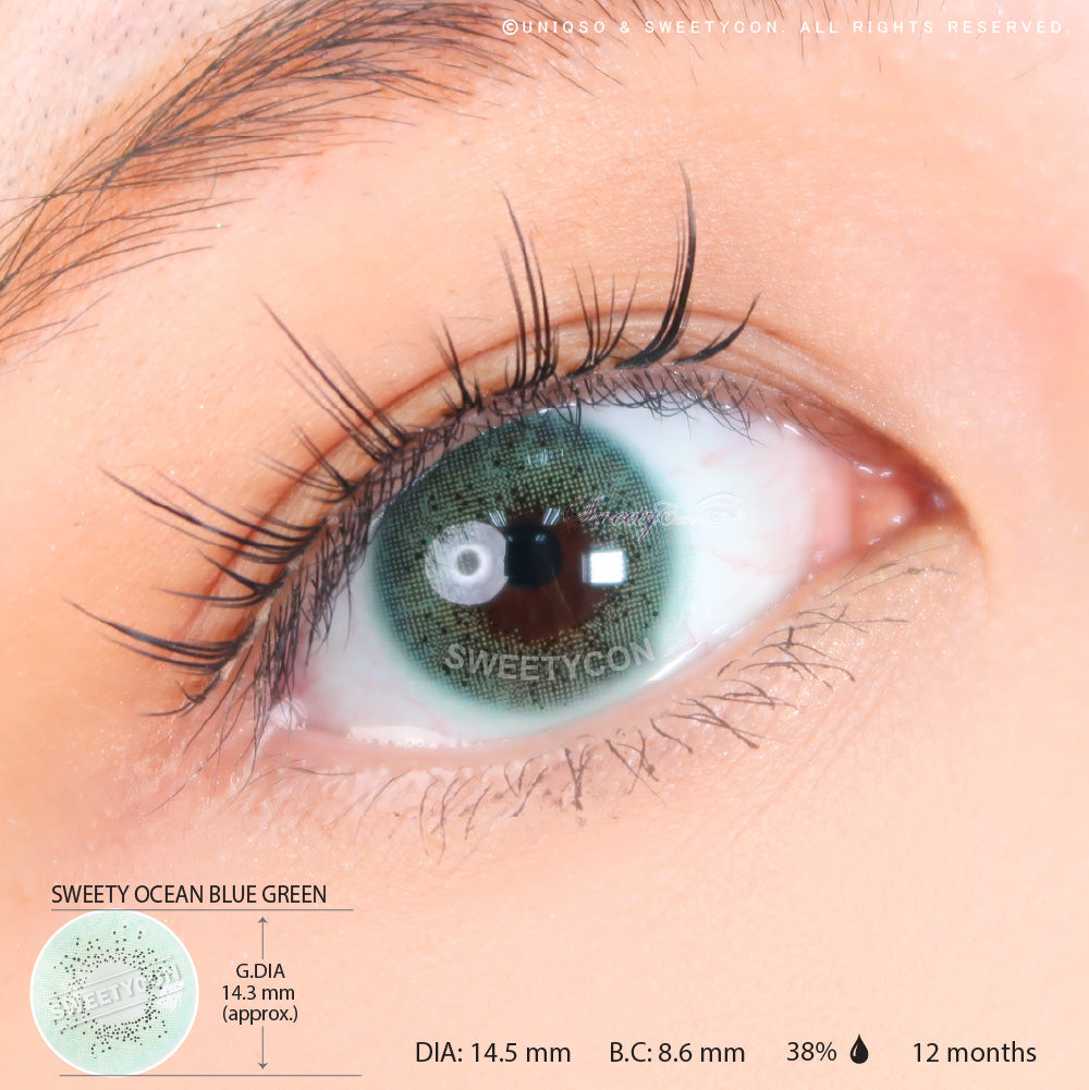 Sweety Ocean Blue Green (1 lens/pack)-Colored Contacts-SweetyCon