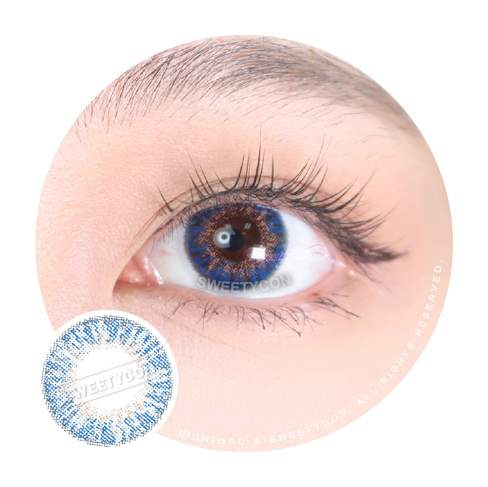 Sweety Ocean Blue Hazel (1 lens/pack)-Colored Contacts-SweetyCon