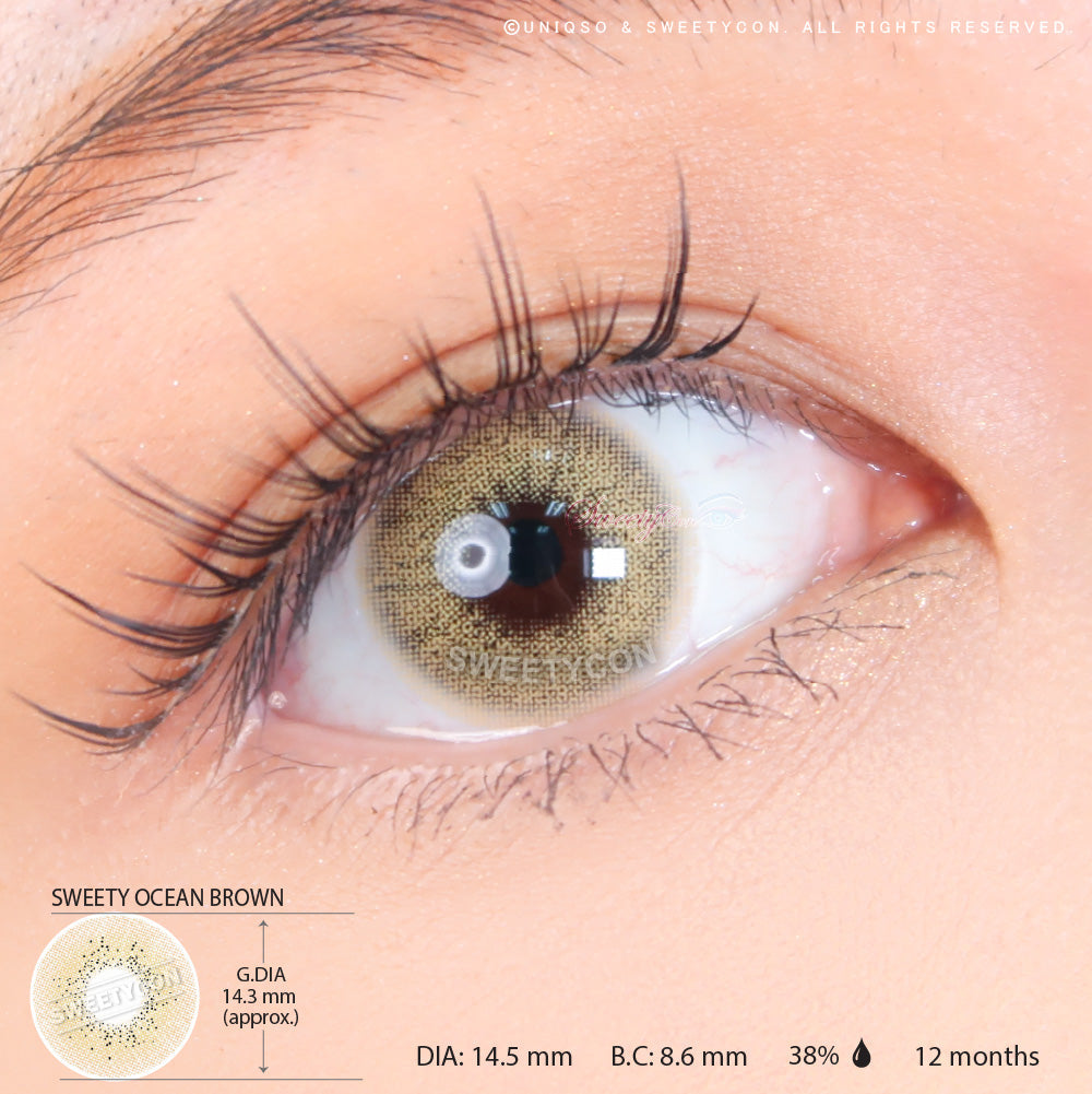 Sweety Ocean Brown (1 lens/pack)-Colored Contacts-SweetyCon