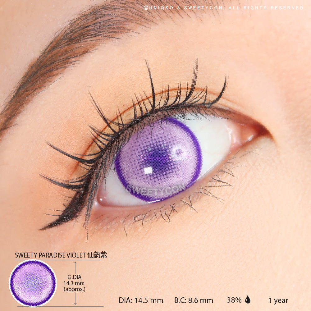 Sweety Paradise Violet (1 lens/pack)-Colored Contacts-SweetyCon