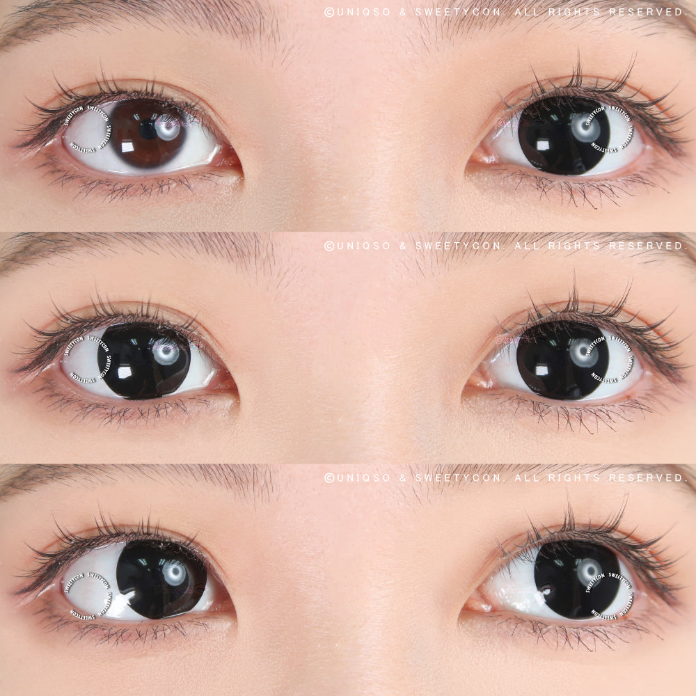 Sweety Pearl Black (Reduced Pupil) (1 lens/pack)-Colored Contacts-SweetyCon