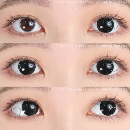Sweety Pearl Black (Reduced Pupil) (1 lens/pack)-Colored Contacts-SweetyCon