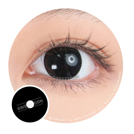 Sweety Pearl Black (Reduced Pupil) (1 lens/pack)-Colored Contacts-SweetyCon