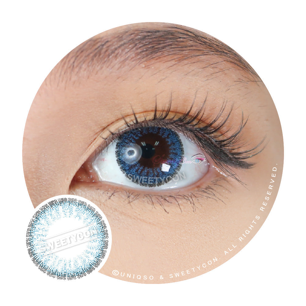 Sweety Pomelo Blue (1 lens/pack)-Colored Contacts-SweetyCon