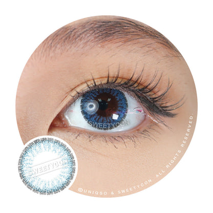 Sweety Pomelo Blue (1 lens/pack)-Colored Contacts-SweetyCon