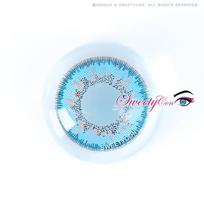 Sweety Poppy Blue (1 lens/pack)-Colored Contacts-SweetyCon