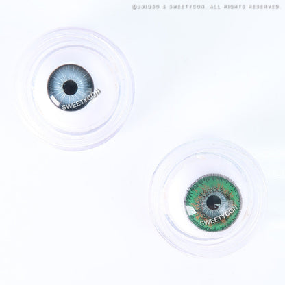 Sweety Poppy Green (1 lens/pack)-Colored Contacts-SweetyCon