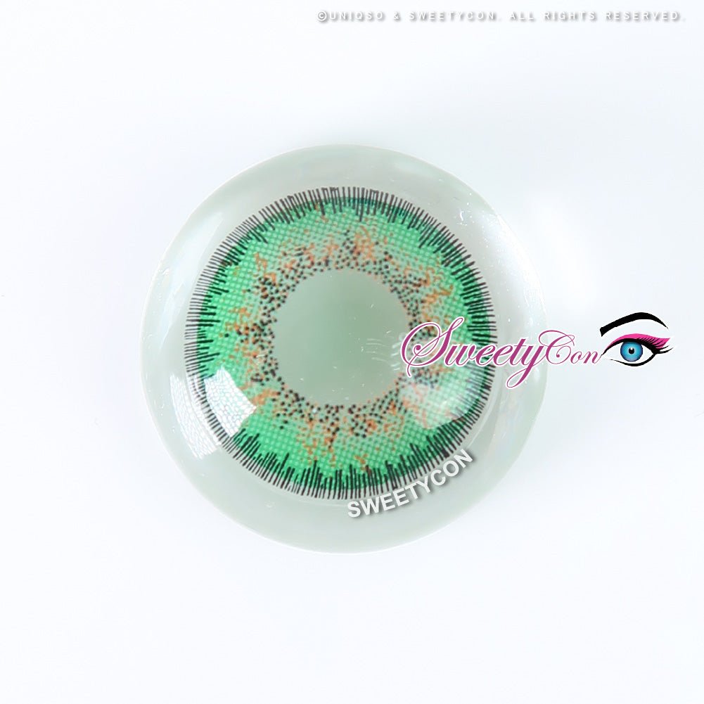 Sweety Poppy Green (1 lens/pack)-Colored Contacts-SweetyCon