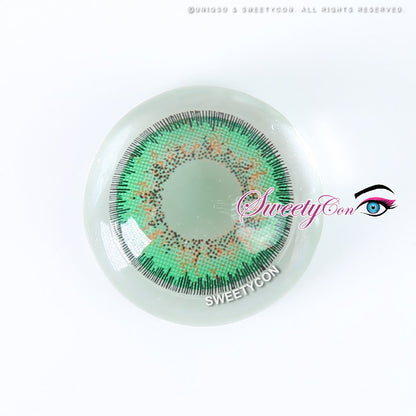 Sweety Poppy Green (1 lens/pack)-Colored Contacts-SweetyCon
