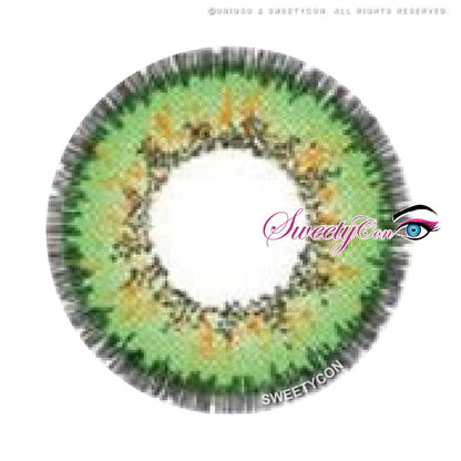 Sweety Poppy Green (1 lens/pack)-Colored Contacts-SweetyCon