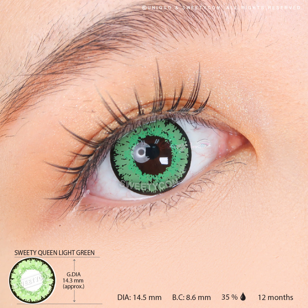 Sweety Queen Light Green (1 lens/pack)-Colored Contacts-SweetyCon