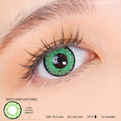 Sweety Queen Light Green (1 lens/pack)-Colored Contacts-SweetyCon