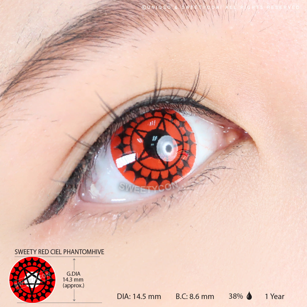 Sweety Red Ciel Phantomhive (1 lens/pack)-Colored Contacts-SweetyCon